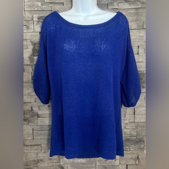 Mary Jane blue one size knit top - Picture 1 of 3